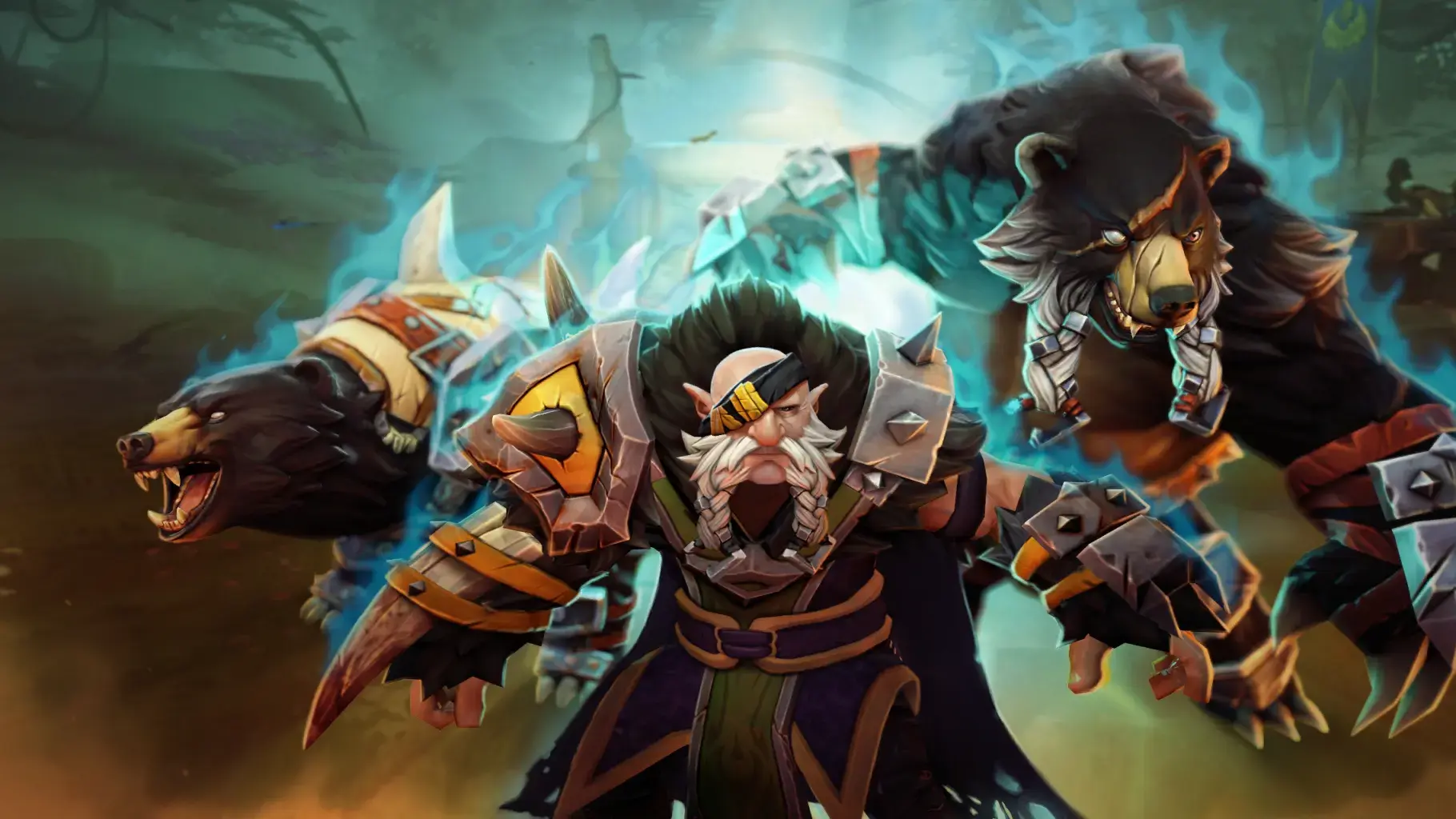 Loading screen from the Rage of the Dark Wood skin set for Lone Druid in Dota 2