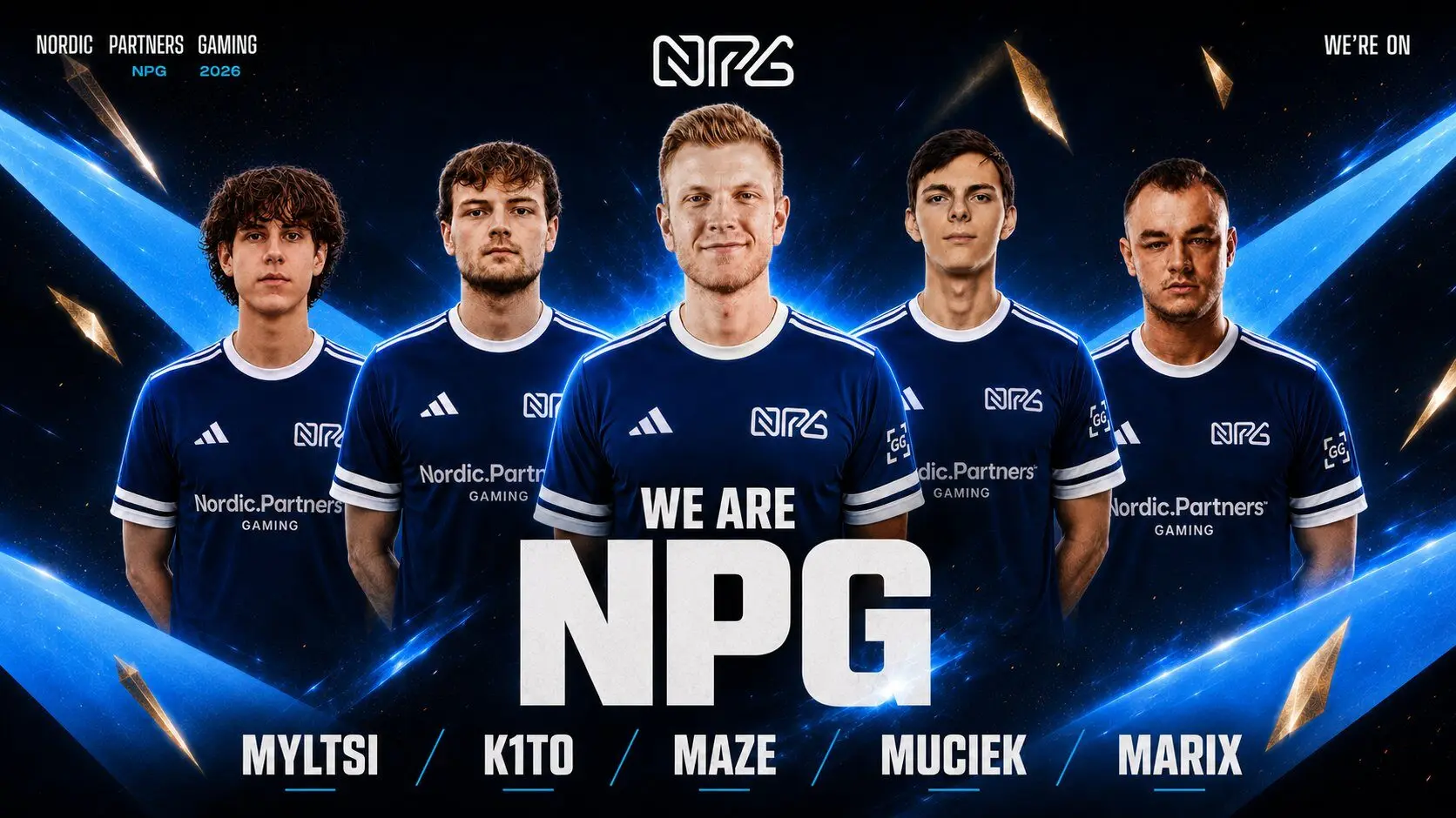 Image of the new Nordic Partners Gaming roster