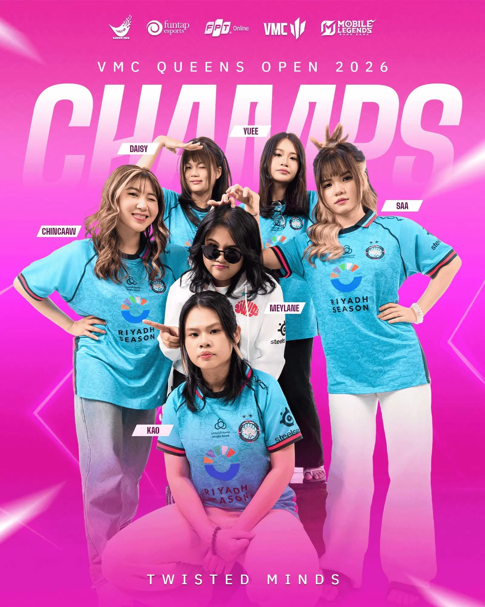 Twisted Minds VN’s graphic after winning the VMC Queens Open 2026