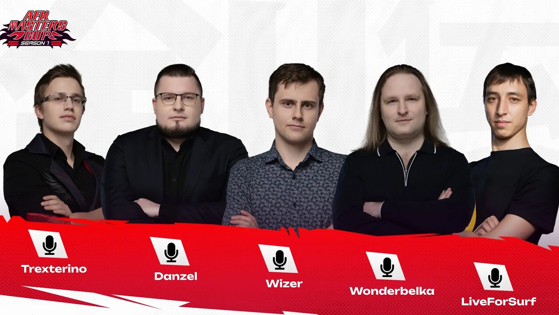 Image from the announcement of the AFK Masters Cup Season 1 LAN stage roster.