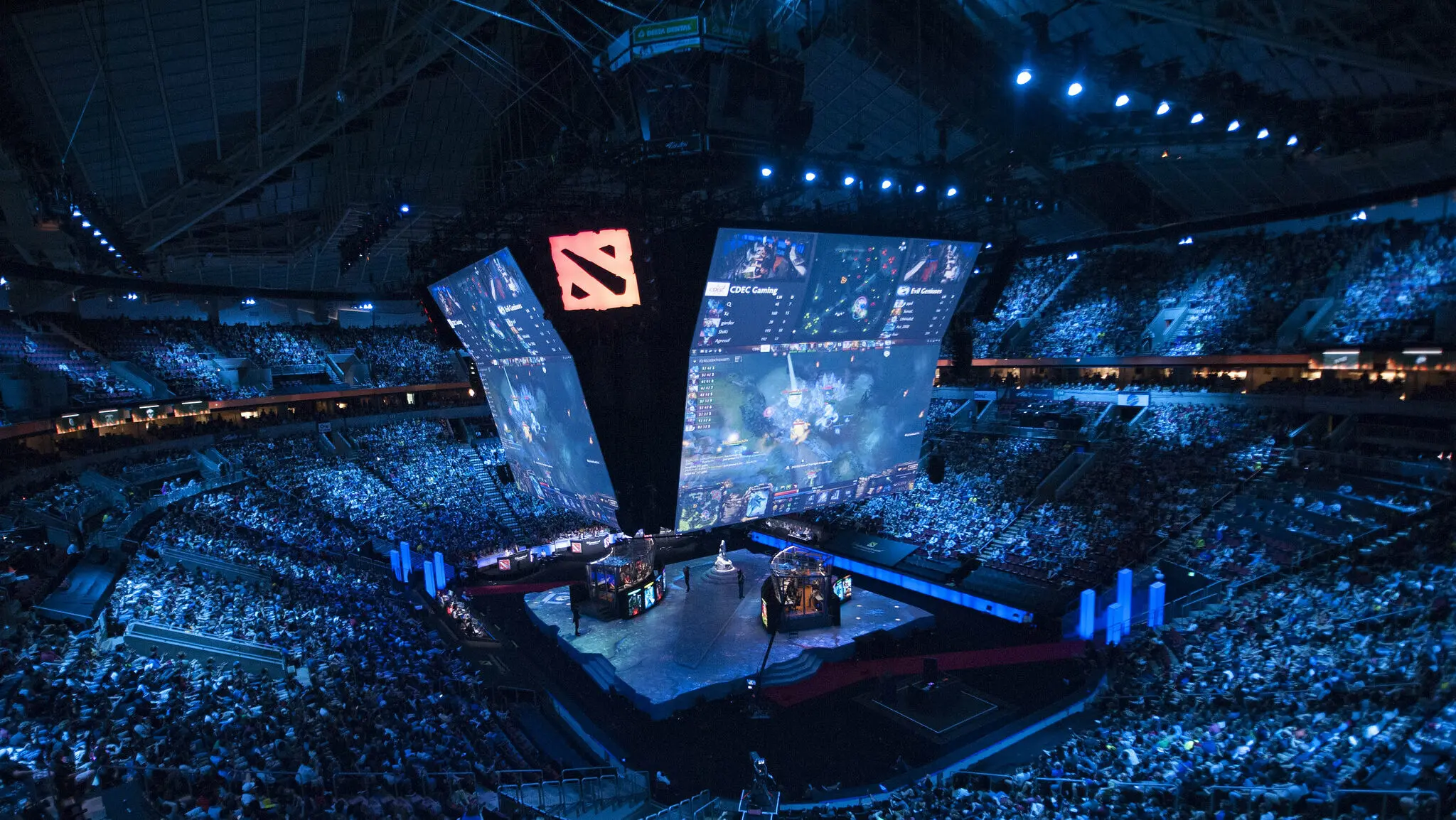 Photos from the venue of The International.