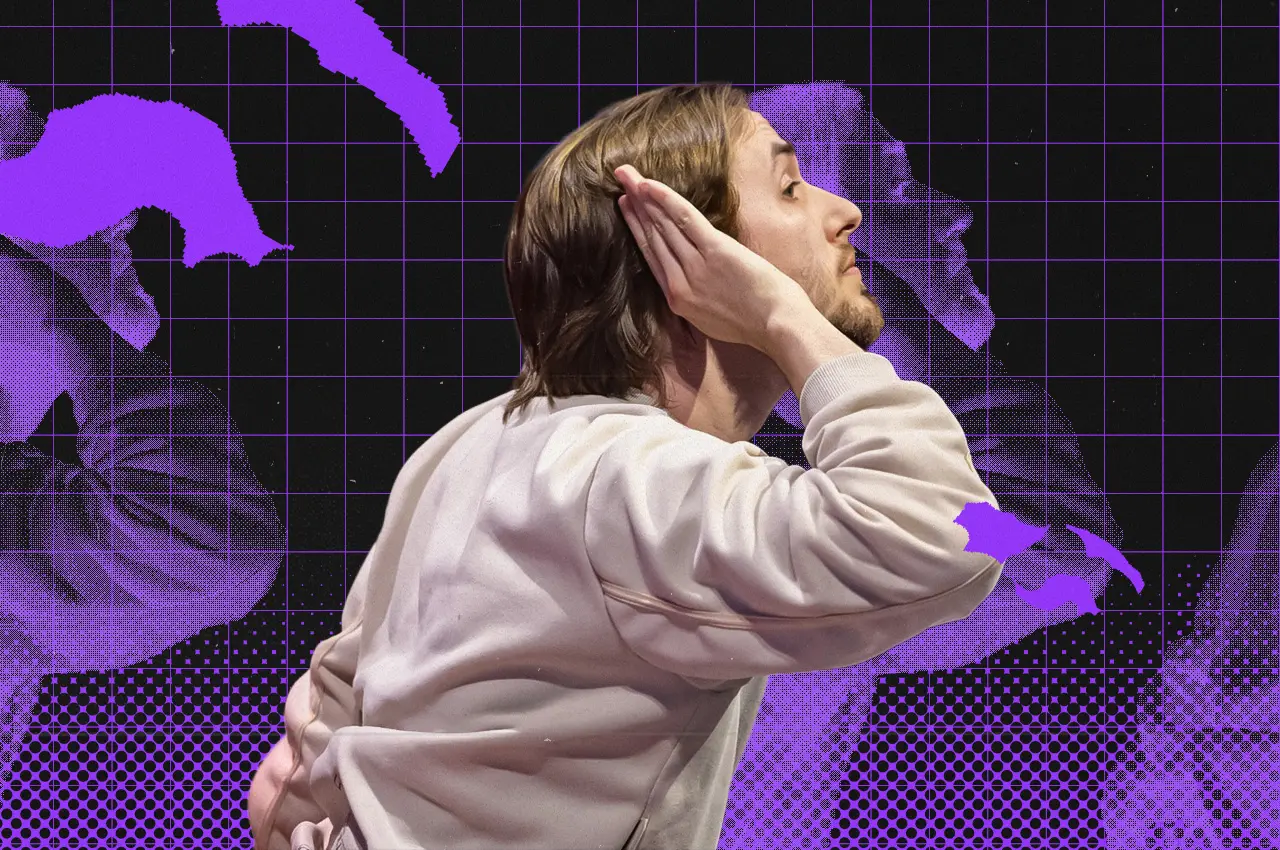 Graphic for the OFFSTAGE interview with Quinn from BLAST SLAM VI