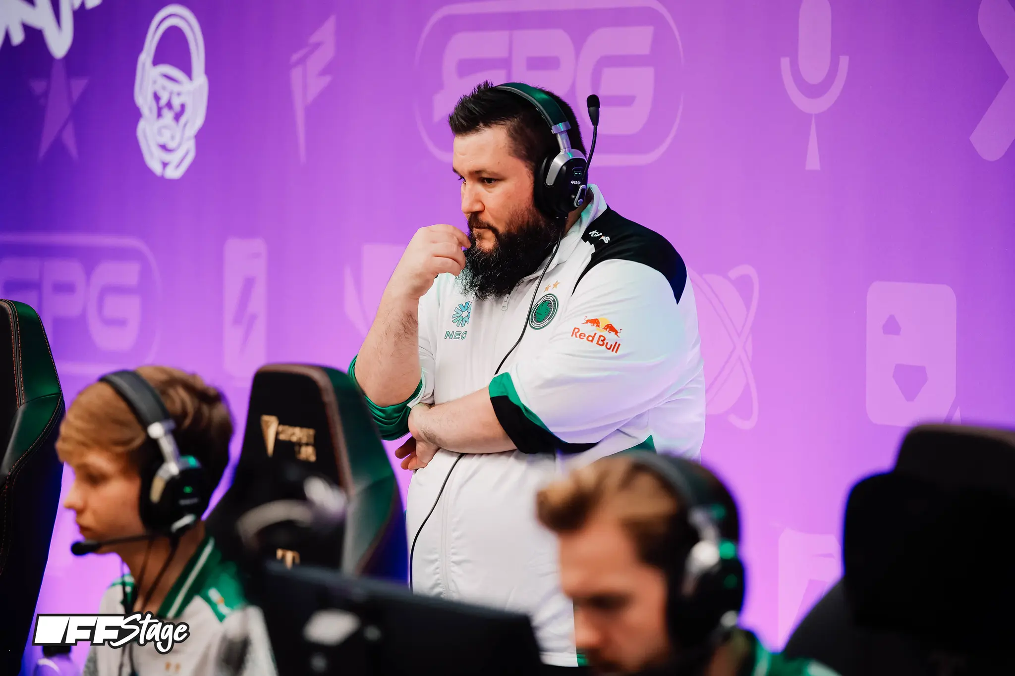 Photo of zonic, m0NESY, and NiKo from the tournament
