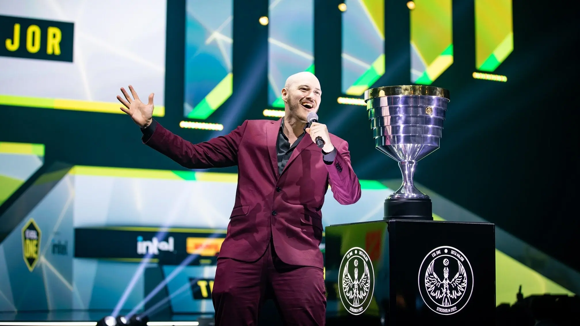 SirActionSlacks at ESL One Stockholm 2022.
