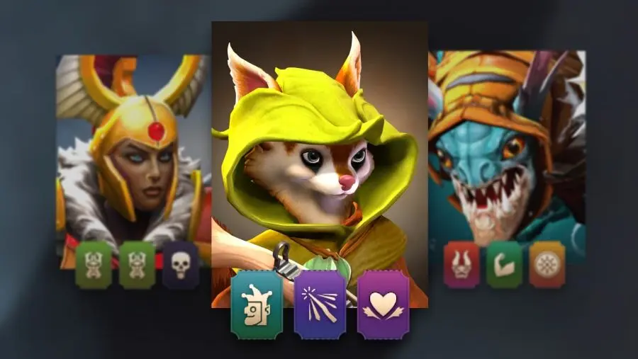 Heroes with tickets for the “Dark Carnival” in Dota 2