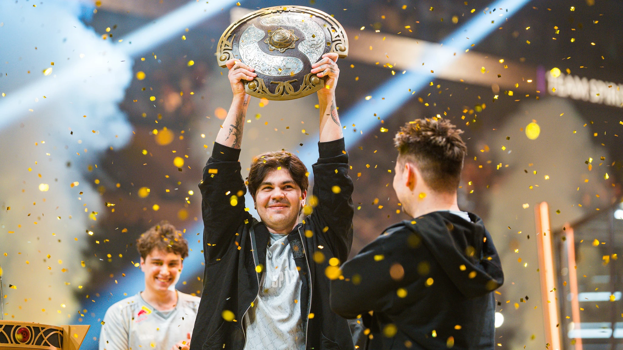 Team Spirit players after winning The International 2026