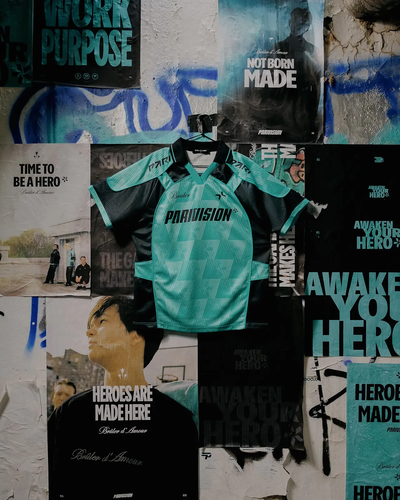 Photo of the new PARIVISION jersey in collaboration with Brûler d’Amour.