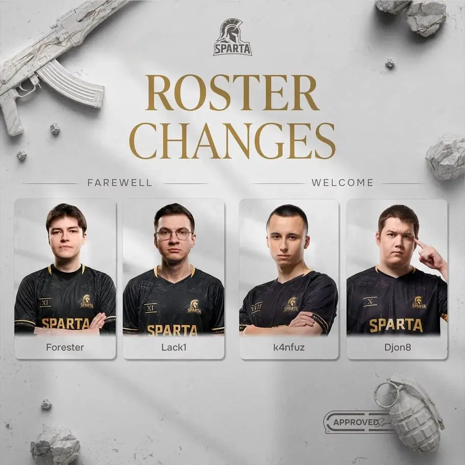 Announcement of roster changes at SPARTA Esports