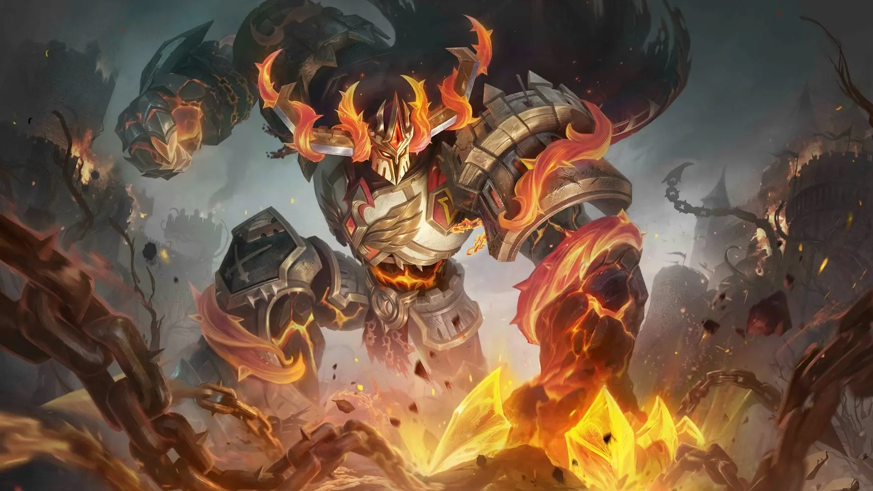 Artwork for Belerik’s “Smoldering Fortress” skin